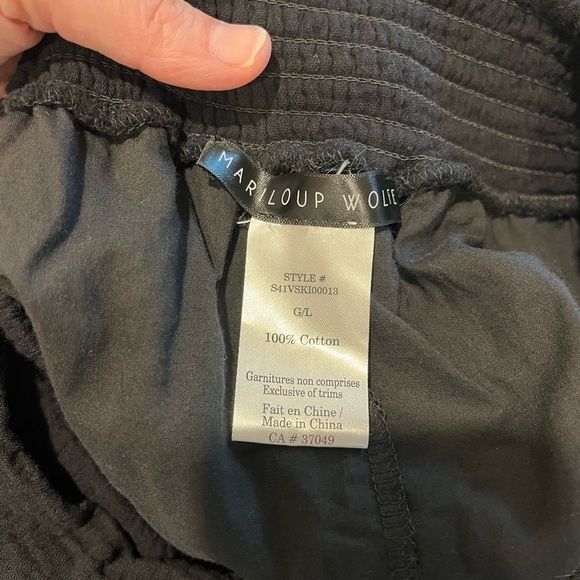 Mariloup Wolfe – black cotton mini skirt, size L - Picture 2 of 7